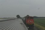 Overtaking a CN Grain train